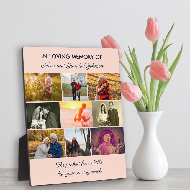 In Love Memory Custom Zitat 9 FotoCollage Fotoplatte (Von Creator hochgeladen)