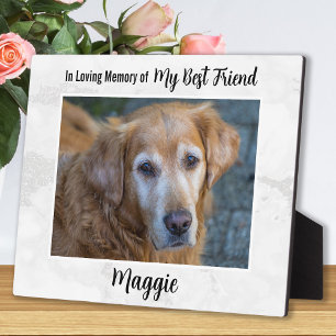 In Love Memory - Dog Memorial Pet Loss Beileid Fotoplatte
