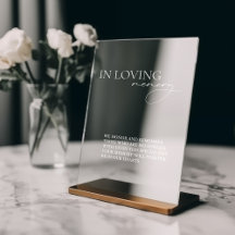 In Love Memory Einfache Hochzeitspiegelung