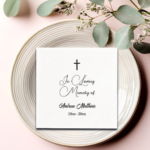 In Love Memory Elegante Beerdigung Serviette