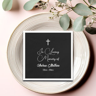 In Love Memory Elegante Beerdigung Serviette