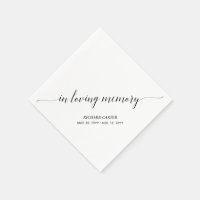 In Love Memory | Elegante Script Memorial Funeral