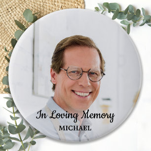 In Love Memory Erinnerung Moderne Foto Memorial Button