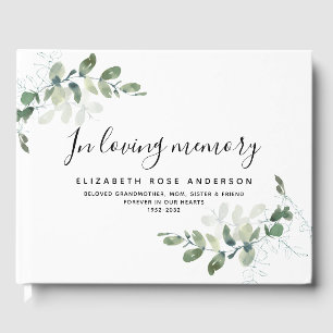 In Love Memory Eucalyptus Funeral Gästebuch