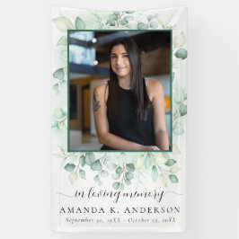 In Love Memory Eucalyptus Greenery Services Banner