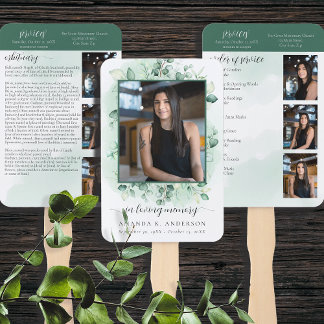 In Love Memory Eucalyptus Greenery Services Fächer