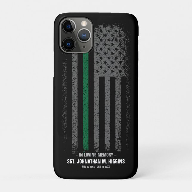 In Love Memory FireFighter Thin Red Line Flag Ca Case-Mate iPhone Hülle (Rückseite)