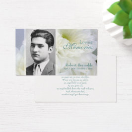 In Love Memory Floral Memorial Card