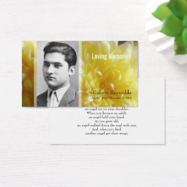In Love Memory Floral Memorial Card