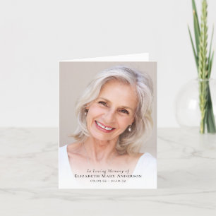In Love Memory Folded Memorial Prayer Card