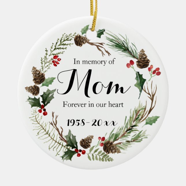 In Love Memory for Mama Ornament Weihnachtsgeschen (Vorne)
