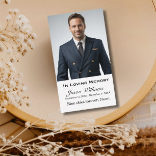 In Love Memory Foto Beerdigung Gedenkgebet Visitenkarte