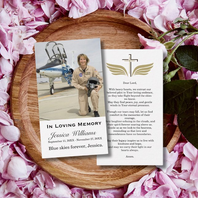 In Love Memory Foto Beerdigung Gedenkgebet Visitenkarte (Von Creator hochgeladen)