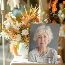 "In Love Memory" Foto Beerdigung Gedenkstätte