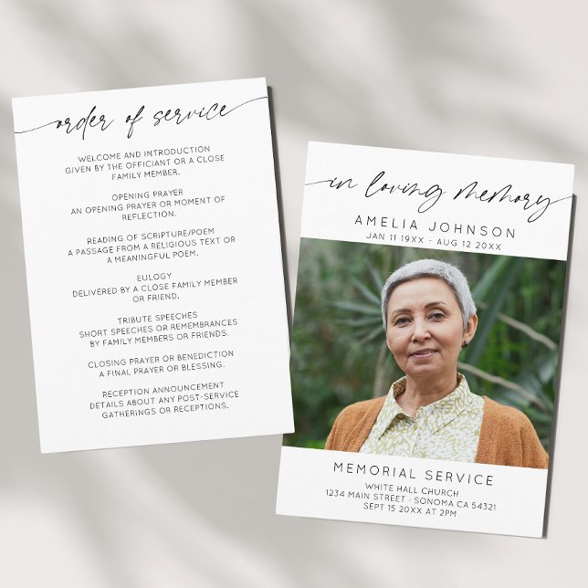 In Love Memory Foto Beerdigung Ordnung des Dienste Programm (Von Creator hochgeladen)