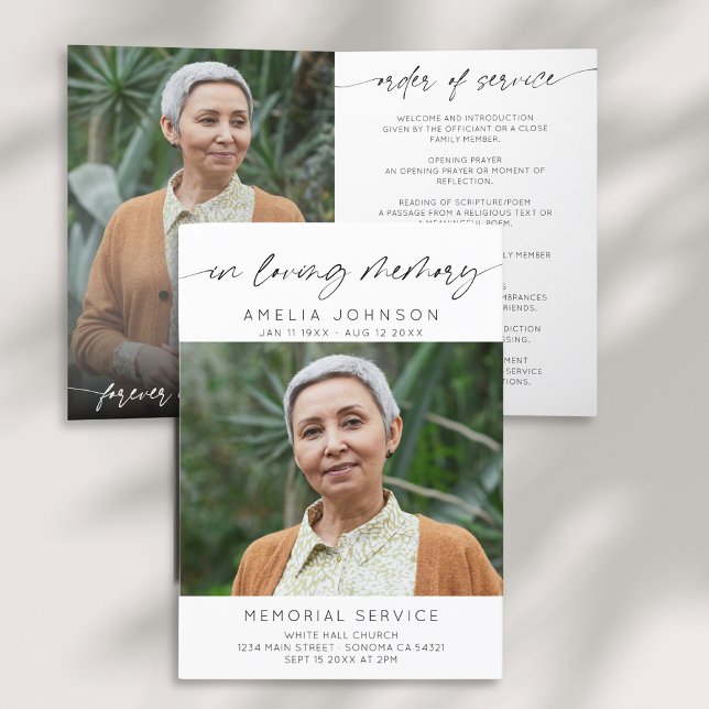 In Love Memory Foto Beerdigung Ordnung des Dienste Programm (Von Creator hochgeladen)