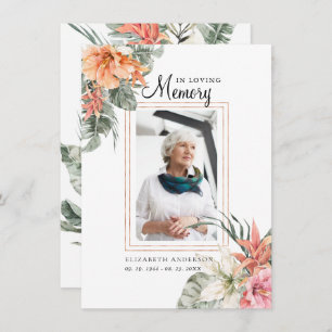 In Love Memory   Foto Beerdigungskarte