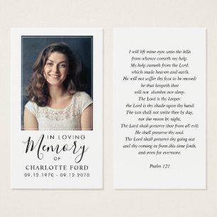 In Love Memory Foto Beerdigungskarte