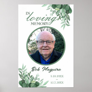 In Love Memory Foto Beerdigungskarte Poster