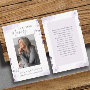 In Love Memory   Foto Beerdigungskarte Visitenkarte