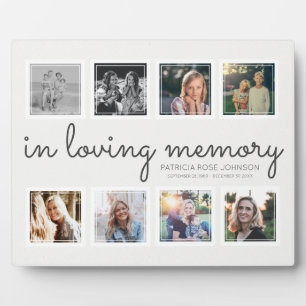 In Love Memory Foto Collage Achtung Tribut Fotoplatte