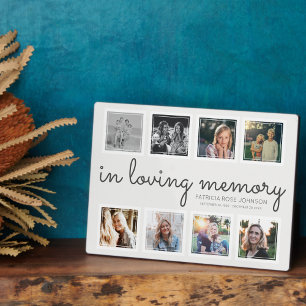 In Love Memory Foto Collage Achtung Tribut Fotoplatte