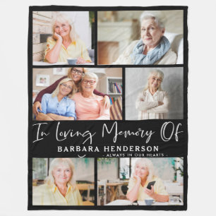 In Love Memory Foto Collage Fleecedecke