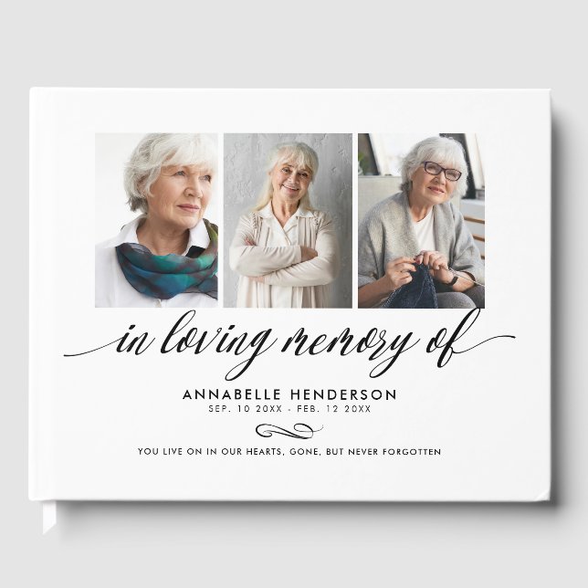 In Love Memory Foto Collage Gästebuch (Vorderseite)