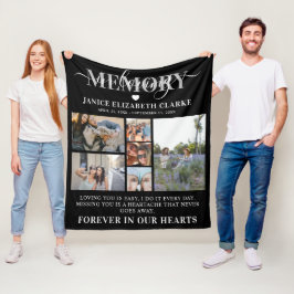 In Love Memory Foto Collage Memorial Fleecedecke