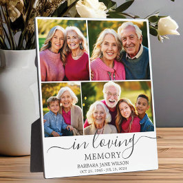 In Love Memory Foto Collage Memorial Keepake Fotoplatte