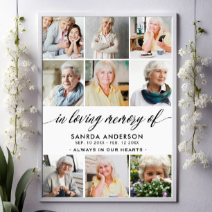 In Love Memory Foto Collage Poster