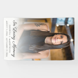 In Love Memory Foto Einfache Beerdigung Service Banner