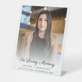 In Love Memory Foto Einfache Beerdigung Service Sockelschild