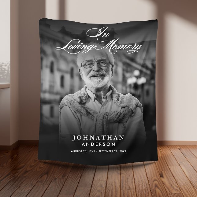 In Love Memory Foto Elegantes Skript Fleecedecke (Von Creator hochgeladen)