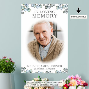 In Love Memory Foto Eukalyptus Greenery Poster