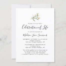 In Love Memory Foto Feier des Lebens Beerdigung Einladung