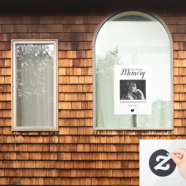 In Love Memory | Foto Fensteraufkleber (Fenster Zuhause)