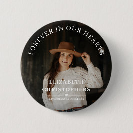 In Love Memory Foto Funeral Memorial Button