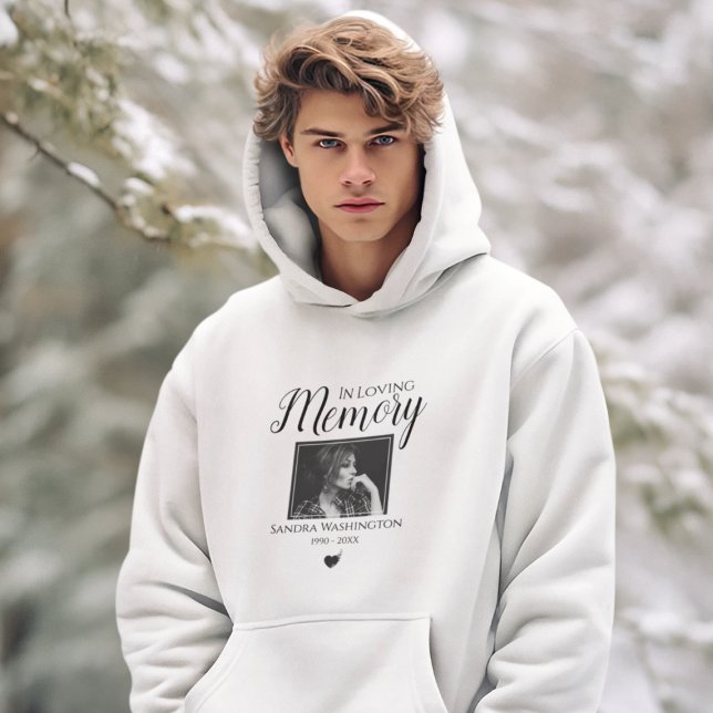 In Love Memory | Foto-Gedenkdienst Hoodie (Von Creator hochgeladen)