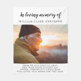 In Love Memory Foto Gedicht Tribute Blanket Fleecedecke
