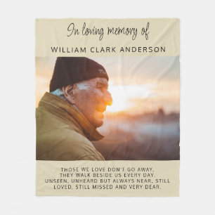 In Love Memory Foto Gedicht Tribute Blanket Fleecedecke