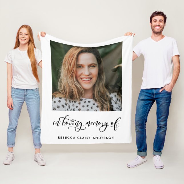 In Love Memory Foto Gedicht Tribute Blanket Fleecedecke (Beispiel)