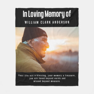 In Love Memory Foto Gedicht Tribute Fleecedecke
