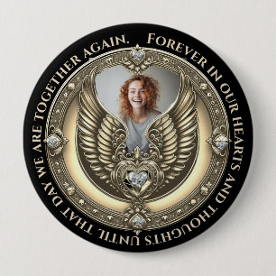 In Love Memory Foto Memorial Diamond Look Button
