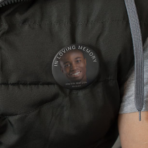 In Love Memory   Foto Memorial Funerary Button