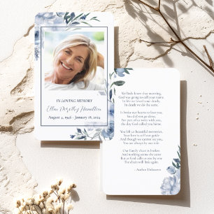 In Love Memory Foto Memorial Prayer Card Visitenkarte