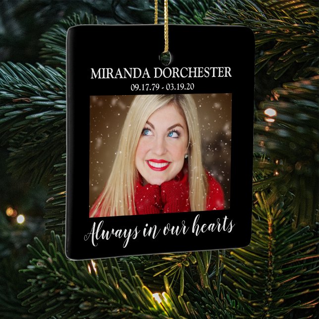 In Love Memory Foto Memorial Weihnachtsbaum Keramikornament (Von Creator hochgeladen)