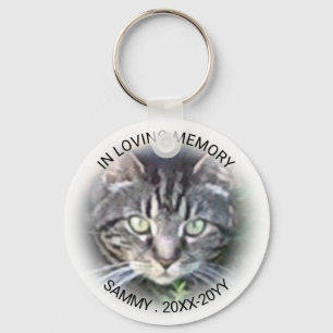 In Love Memory Foto Name Cat Dog Pet Memorial Schlüsselanhänger