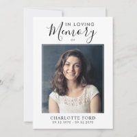 In Love Memory Foto Order of Service Memorial
