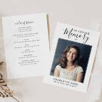 In Love Memory Foto Order of Service Memorial